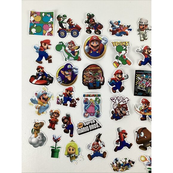 Super Mario Bros. Stickers 50 Lot Birthday Party Favors Medium Size Assorted - Picture 2 of 11